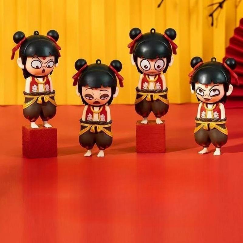 Đồ Chơi Thay Đổi Khuôn Mặt Nezha, Móc Chìa Khóa, Mặt Dây Chuyền Sáng Tạo, Dễ Thương Và Vui Nhộn, Thay Thể Hiện Thái Độ Theo Ý Muốn 4