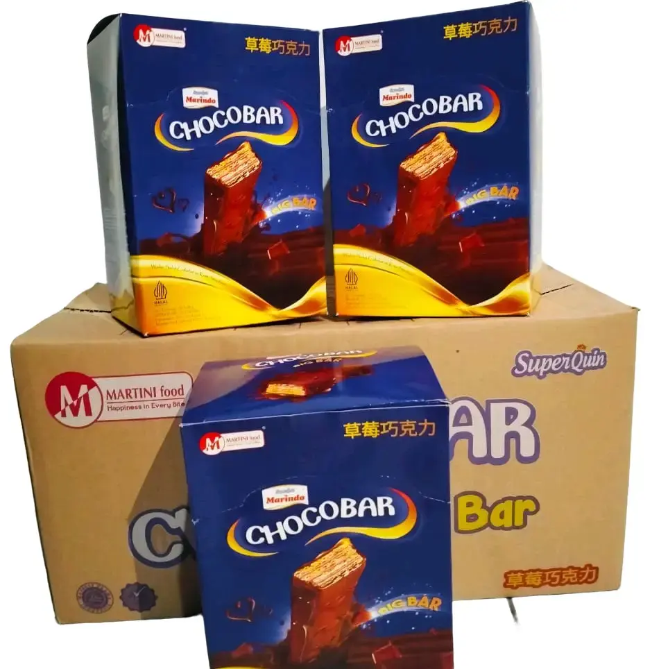CHOCOBAR BIG BAR WAFER SALUT COKLAT ISI KRIM STRAWBERY 1 BOX ISI 20 Chocolate