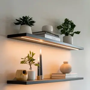 1 PAKET ISI 3 PCS/ RAK SERBAGUNA/UKURAN P40,30,20xL10xT kebutuhan rumah kayu dinding tempel ambalan kayu aesthetic kamar tidur kait & rak