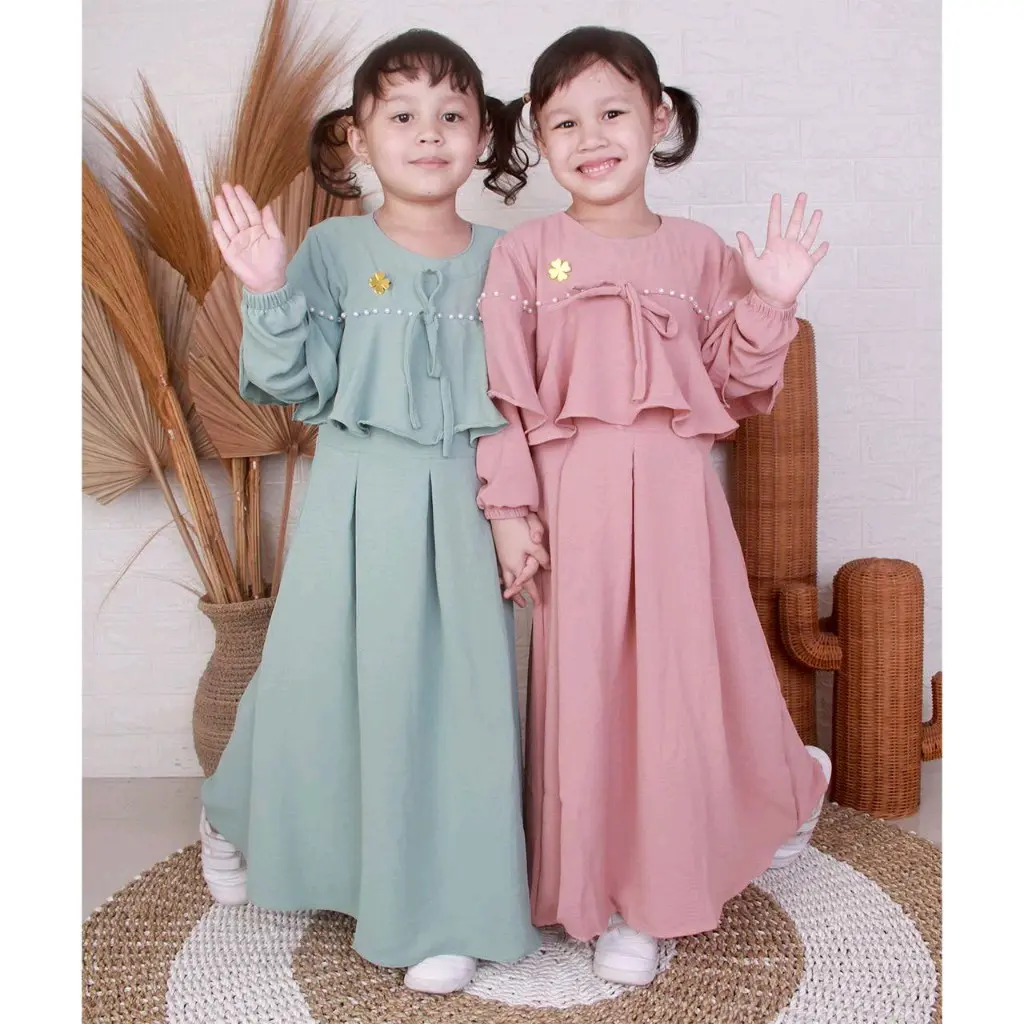 gamis anak perempuan / gamis lebaran anak / gamis anak muslim