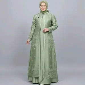 Diyana Dress, Tila Sapto Mix Cristal Dress Muslim Gamis Pesta Mewah