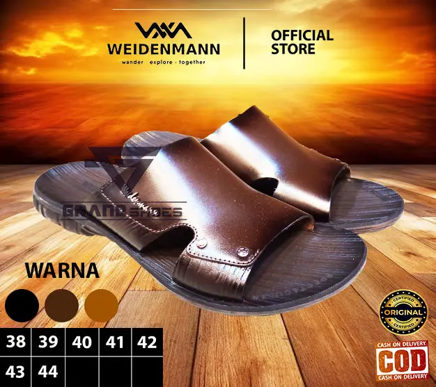 Weidenmann RB 03 SCT 02  YK 03 original Sandal Slide slop Sendal Selop kulit asli Pria laki laki dewasa casual Kasual