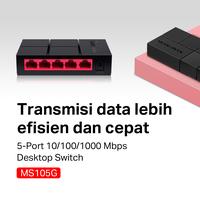 Gambar Mercusys MS105G Desktop Switch 5-Port 10/100/1000 Mbps HUB Switch - MS105G dari Mercusys Official Kota Administrasi Jakarta Utara 2 Tokopedia