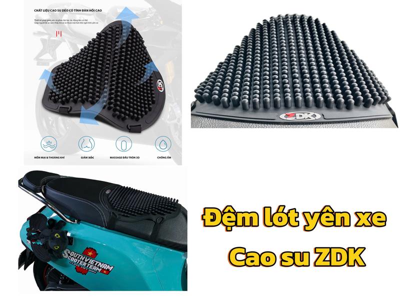  Đệm lót yên xe máy,nệm lót yên cao su ZDk- Miếng đệm lót yên cao su bao êm phù hợp mọi dòng xe máy giảm ê mông khi ngồi trên xe máy lâu dài 