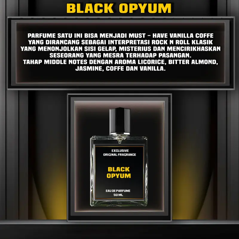 PARFUME BLACK OPYUM EXCLUSIVE - ( KETAHANAN 24 JAM ) Perfume Wangi 1
