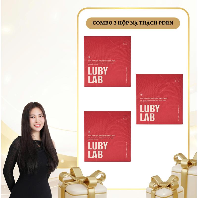  SN1529 - Combo 3 Hộp Mặt Nạ Thạch Lubylab PDRN Pink Solution Tổng 12 Miếng 