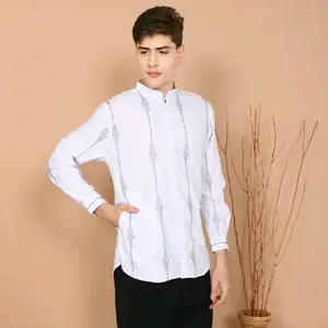 ALJAMI - SYAKIR kemeja koko sultan muslim pria dewasa full bordir batik mewah lengan panjang manset katun silk premium baju umroh dan haji SEO formal dan casual