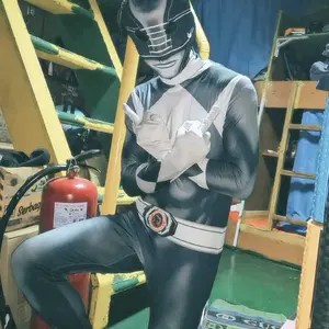 Halloween cosplay Skuad Dinosaurus Aldult Baju Tyrannosaurus power rangers COS Jumpsuit Costumes Pria