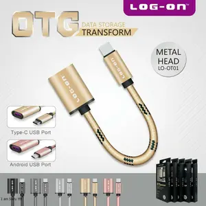 Otg Kabel Type C Lo-oT01 LOG-ON Metal Storage