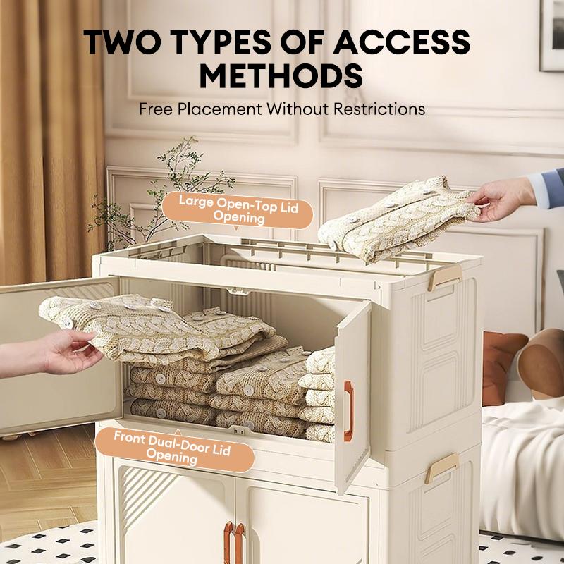 Lemari Plastik Lipat Serbaguna Susun Lemari Pakaian Plastik Penyimpanan Rumah Tangga Hemat Ruang