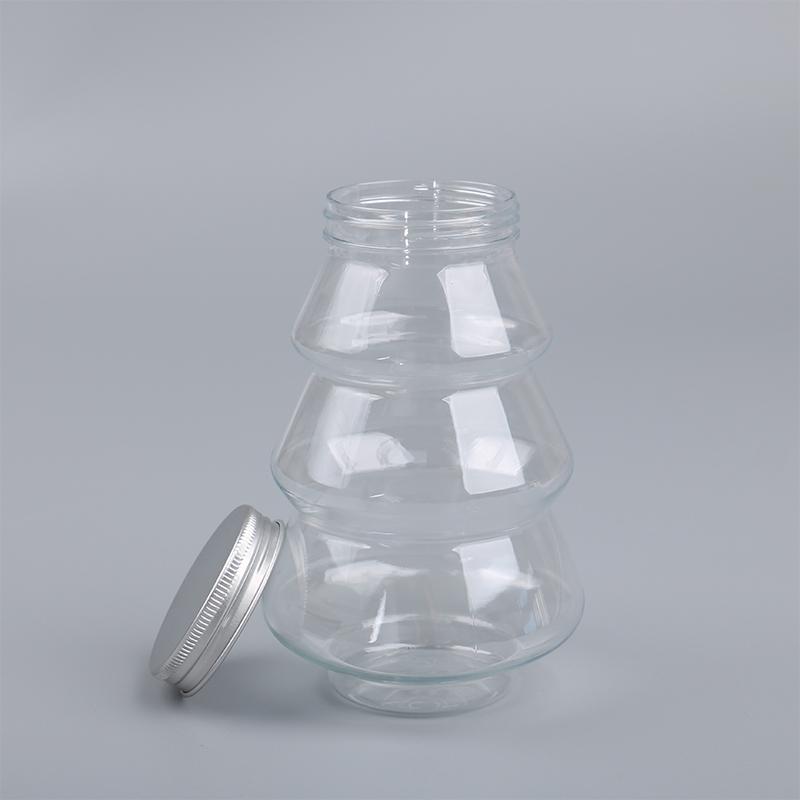 Product Introduction of Creative Plastic Storage Jar Christmas Tree Decorative Wedding Center Candy Jars Living Room Desktop Snack Organizer Home Decor Transparent Biscuit Candy Snack Jar Christmas Gift Box 9