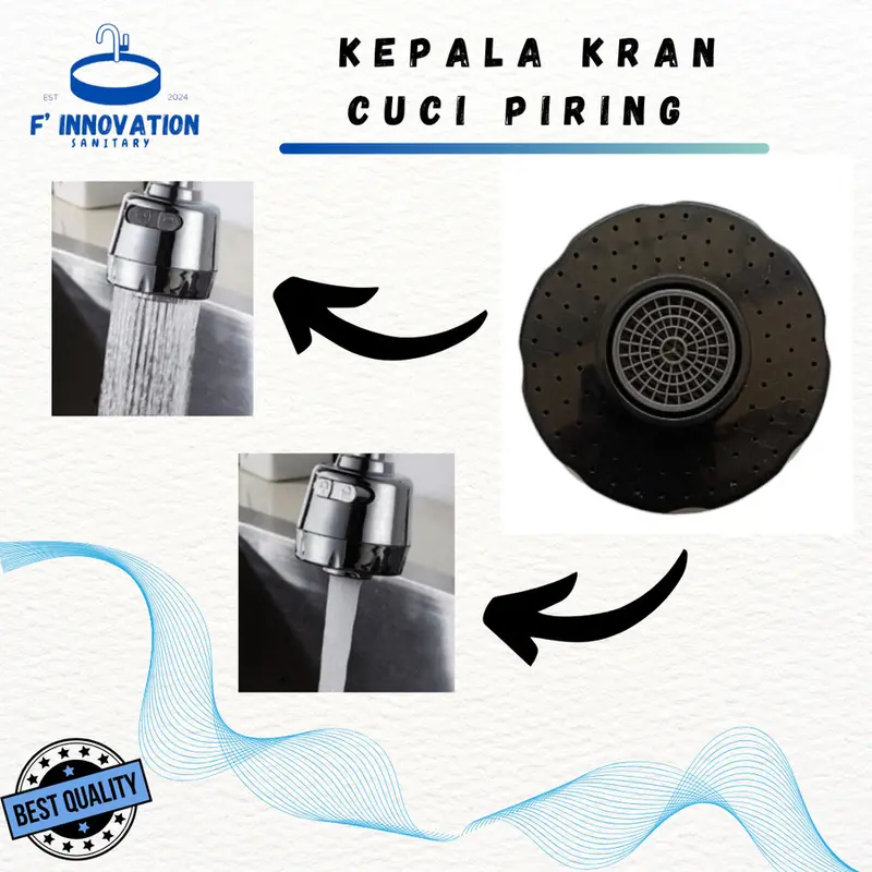 KEPALA KRAN CUCI PIRING 2 SISTEM WARNA HITAM CHROME 1