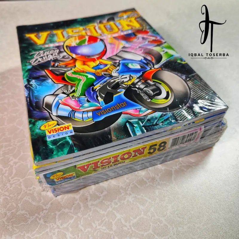 BUKU TULIS VISION 58 LEMBAR SATU PAK ISI 10 PCS / Paper ukuran quarto Stationery 3