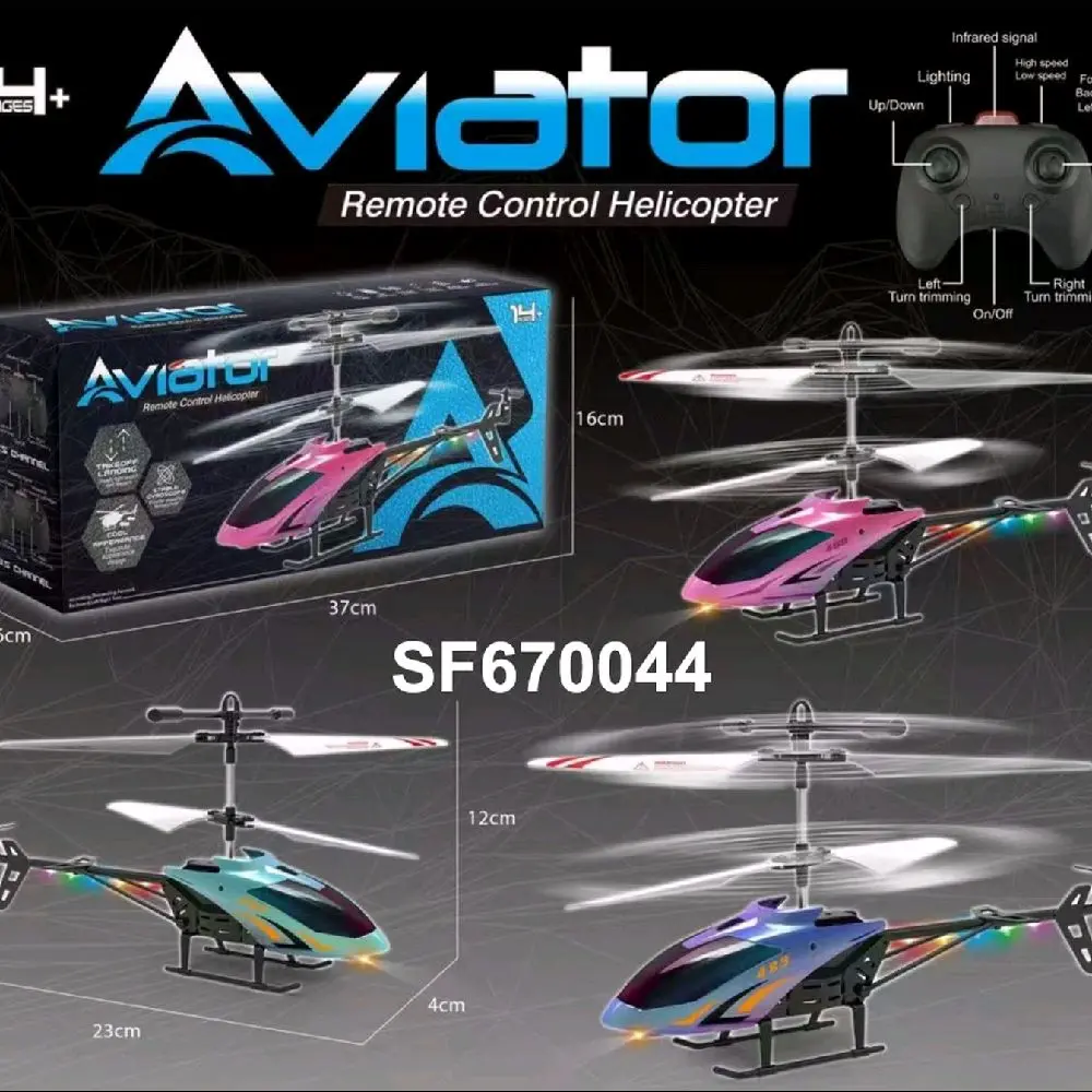 MAINAN HELI RC REMOTE CONTROL LED NYALA BATERAI CAS TOYS HOBI