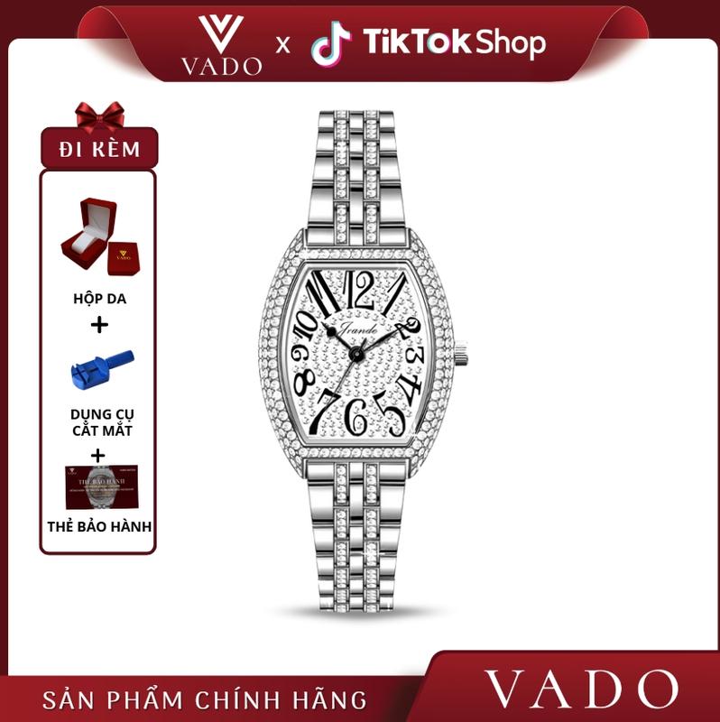   VD - DHJ7644J  Đồng Hồ Nữ Nhỏ Đẹp Mặt Giọt Nước Dây Kim Loại Đính Đá  Phong Cách Sang Trọng Và Thanh Lịch - DHJ7644 