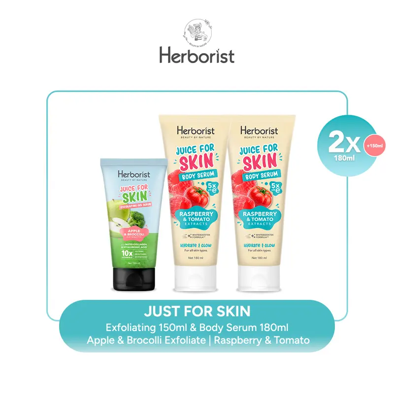 [FYC] Herborist Juice For Skin Body Serum / Body Scrub / Face Scrub All Variant 180ml (isi 3 pcs) 4