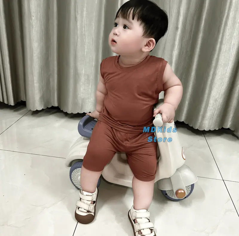 Bộ ba lỗ thun lạnh cho bé trai,bé gái từ 5kg-15kg 5
