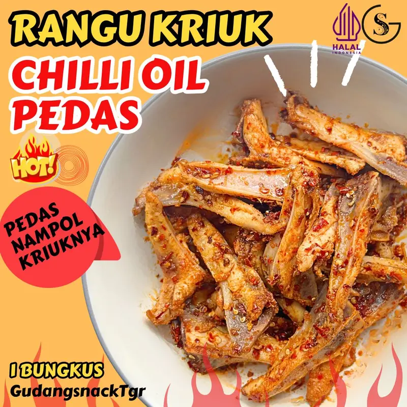 [Viral] Rangu Kriuks Pedas Tinggal Makan 80gr Ayam Makanan Food Sambal Snack Keripik Cemilan Camilan 0