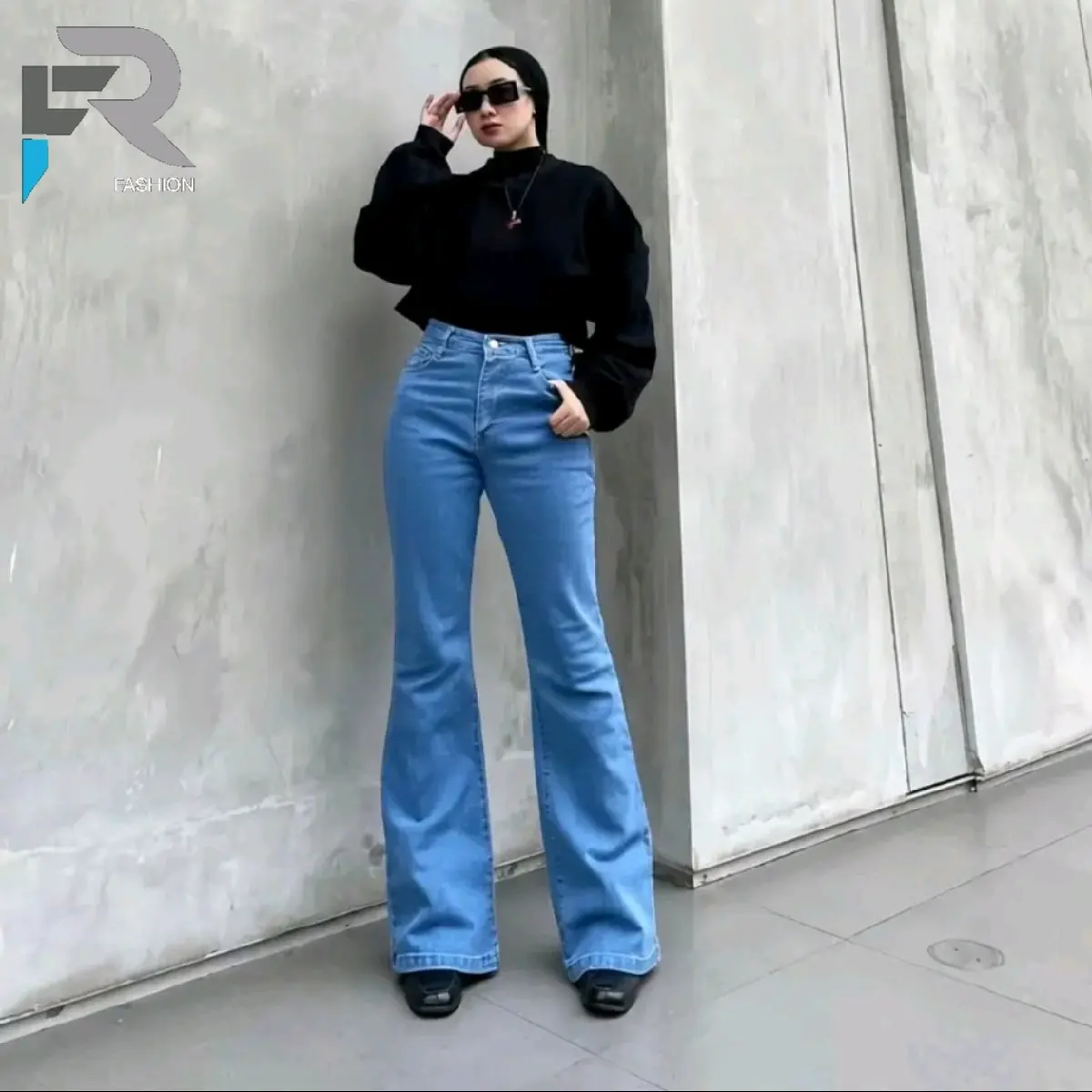 Celana Panjang Jeans Wanita Cutbray Highwaist Premium||