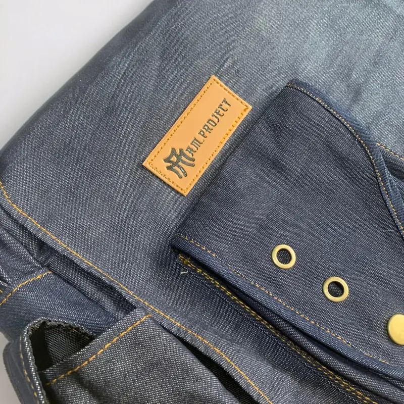 AAMCOLLECTION - tas slempang unisex bahan jeans Polos Selempang cowok 2