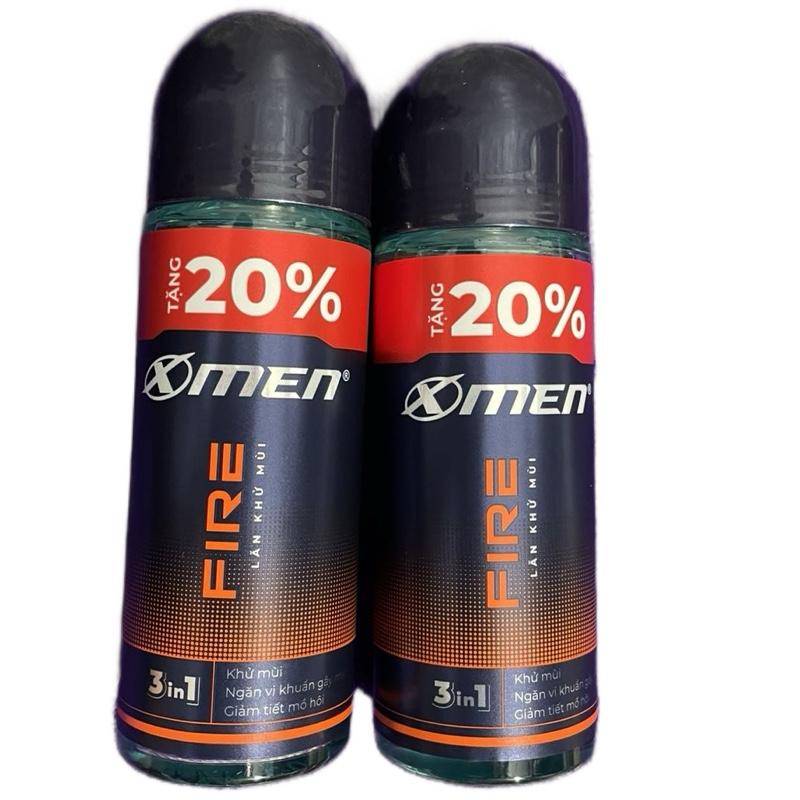 Combo 2 Chai Lăn khử mùi Xmen Fire 60ml/chai hương nước hoa lưu hương 48h lăn Trà Dưỡng Body cho nam