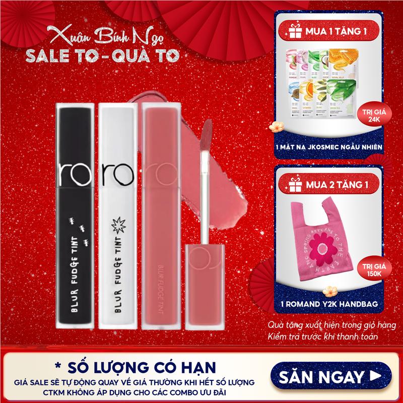 Son Kem Lì Trang Điểm Romand Blur Fudge Tint 5g Cosmetic Mỹ Phẩm Son môi