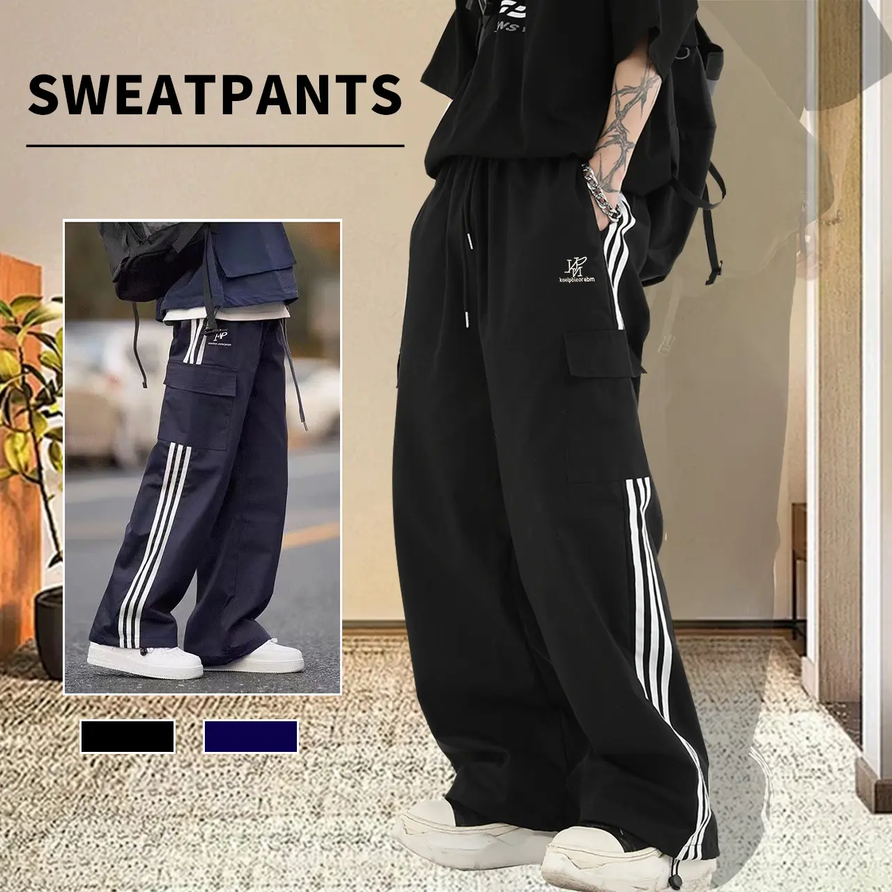 celana panjang pria street wear outfit celana cargo pria panjang celana skena pria celana hip hop style celana training celana cargo cowok baggy pants pria Celana Panjang Unisex