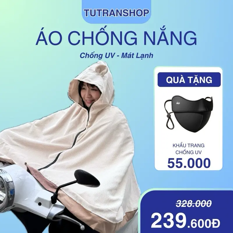 Áo Choàng Chống Nắng Nhung Tăm - Siu Dầy Tutranshop 1