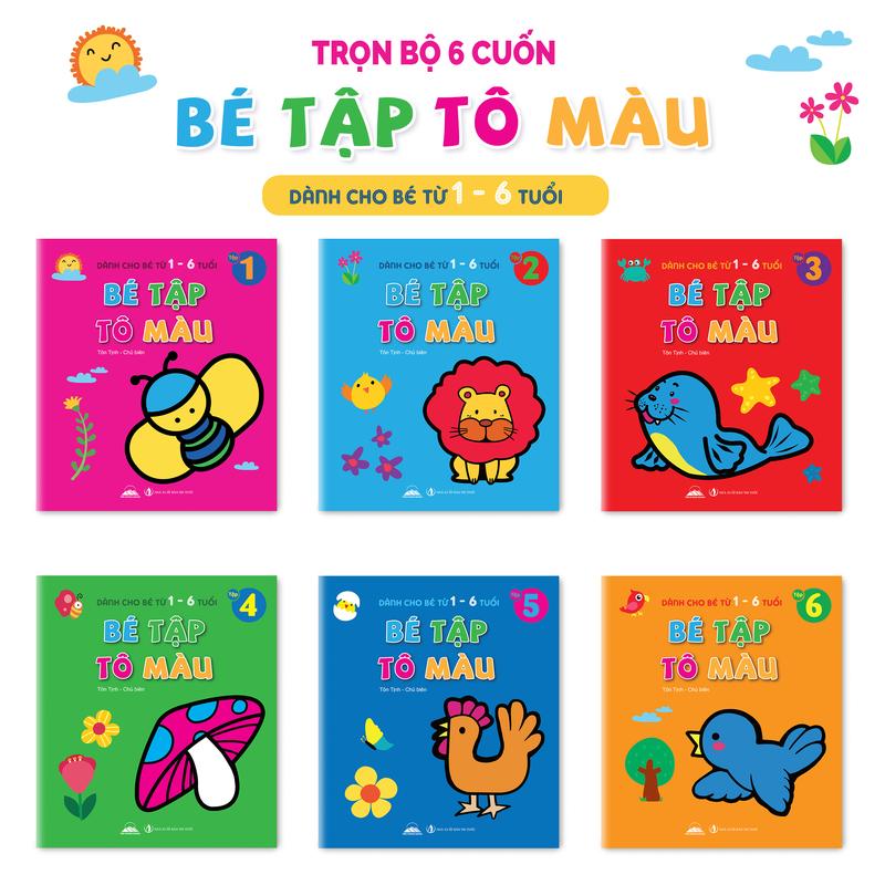  Sách - Combo 6 Quyển Bé Tập Tô Màu - Dành Cho Trẻ Từ 1-6 Tuổi 