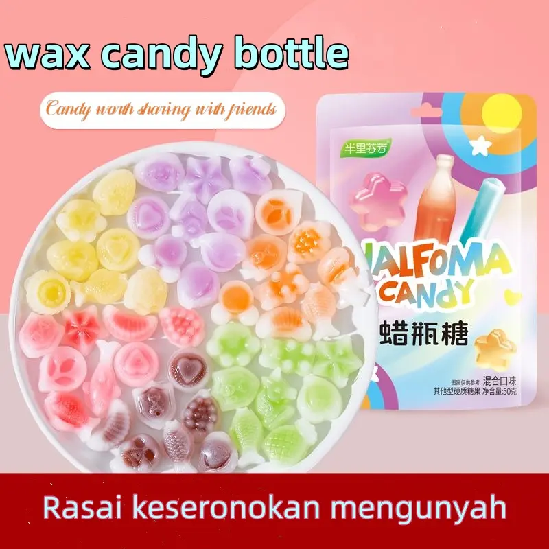 wax candy Gula-gula jem buah HALFOMA,Gula-gula selebriti Internet, kunyah untuk menghilangkan tekanan, dan rasai pengalaman meletus jem Ia lazat dan tidak mahal.