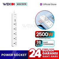 Gambar WEKOI Stop Kontak Extension Power Strip WSC5319 5 Socket 2 USB 1 PD - WSC5319 dari WEKOI Indonesia Kota Tangerang 1 Tokopedia