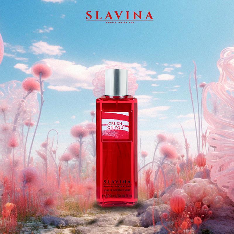 SLAVINA Body Mist Crush On You | Parfum Wanita Tahan Lama Wangi Elegan dan Manis Body Mist Viral ala Nagita Slavina 2