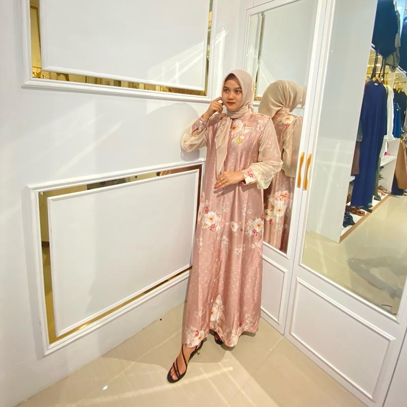 Gamis silk premeium atahalillah lengan tile 4