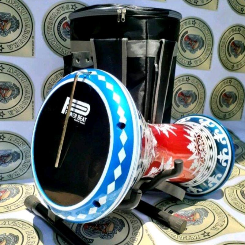 Darbuka Motif Ukuran 8 Inc dengan Tas dan Kunci L 4