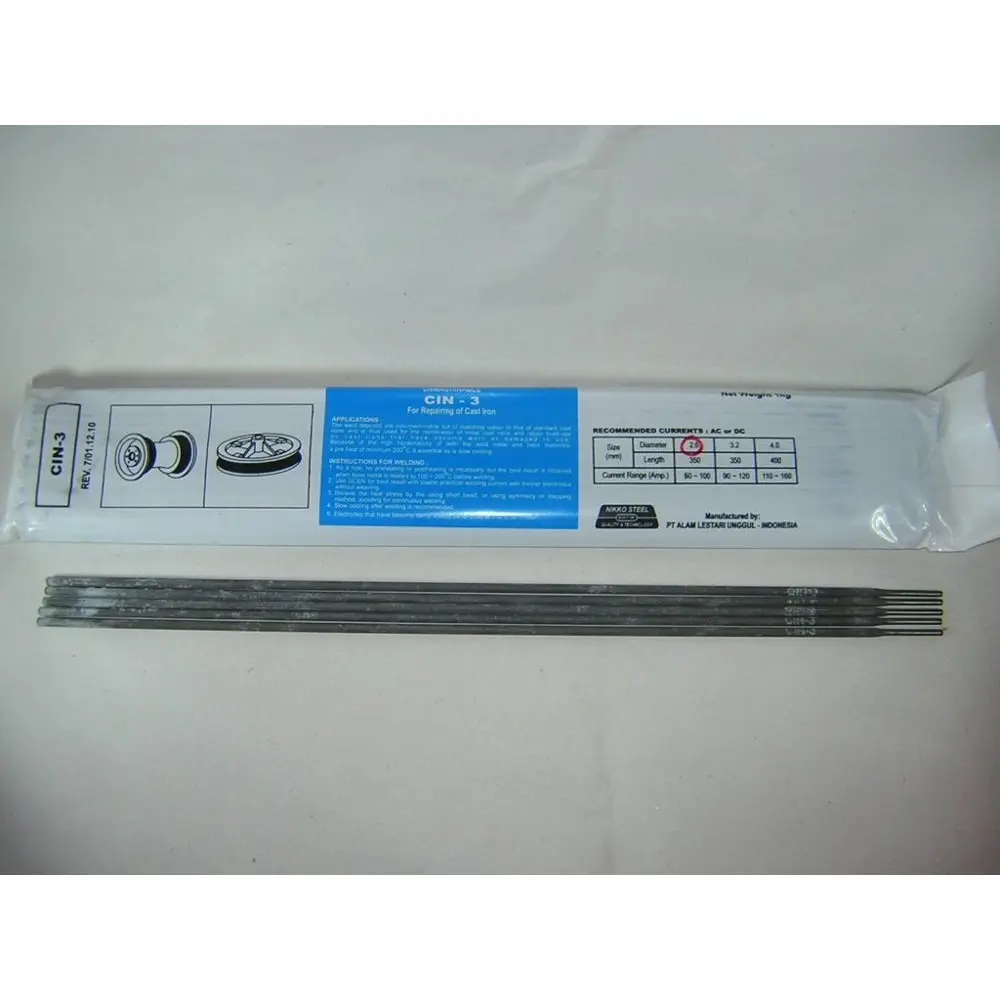 Kawat las NIKKO besi cor/ancuran CIN 3 2.6mm ECER PER 5 BIJI