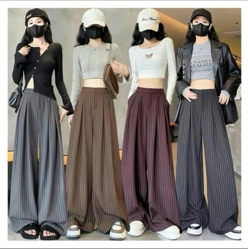 Titistore95 Quần ống rộng có fom cho nấm cạp cao chun sau có túi nhiều màu sắc thời trang