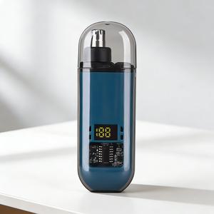 Recortador de vello nasal digital impermeable esencial para hombres, herramienta de aseo portátil de precisión, ayuda a crear un aspecto facial elegante y limpio diario
