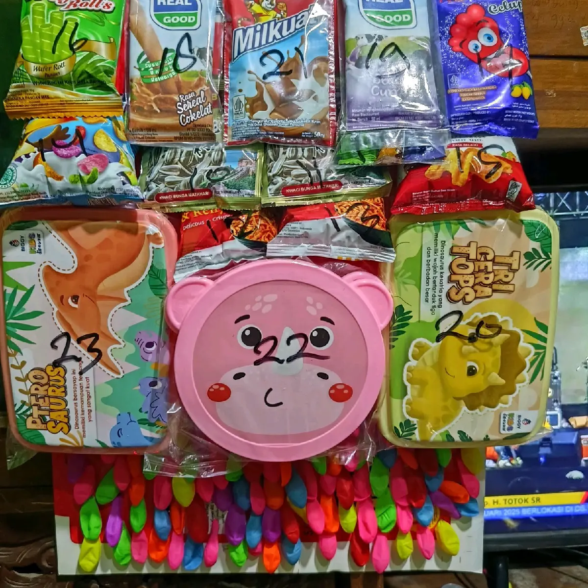 cabutan balon isi 100pcs.KMK susu