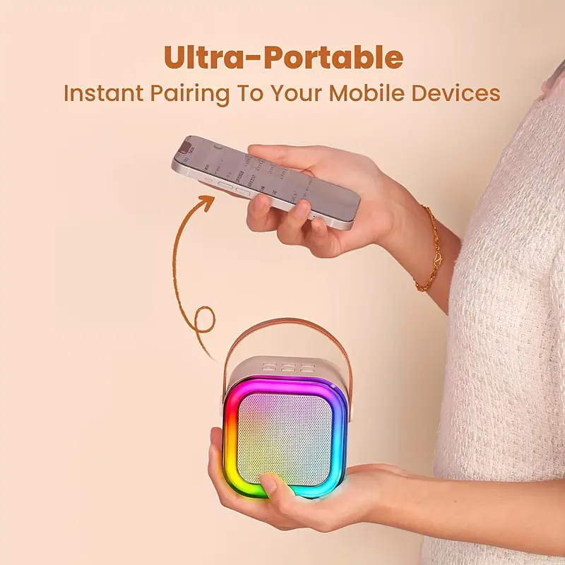 【Local Delivery&COD】 Original mini Karaoke speakerbluetooth Bass K12 Microphone Premium setlengkap bluetooth mic wirelessMikrofon suitable for semua Ponsel mini speaker wireless karaoke toya speaker 6