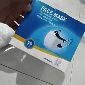 Masker Duckbil FACEMASK 3Ply isi 50Pcs Warna Mix Soft Nude Duckbill 3 Ply Earloop Surgical Mask Kemenkes