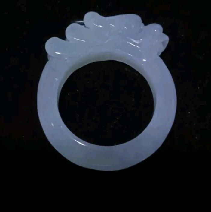 RivieraGems PREMIUM JADE DRAGON RING ~ Stylish Certified Type A Myanmar Jade Dragon Unisex Ring - Fixed Size 19.8 2