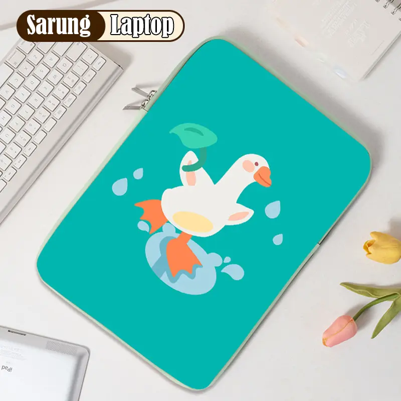New Sarung Laptop Dan Tablet 12 13 14 Inch 2 Slot Karakter Lucu 5