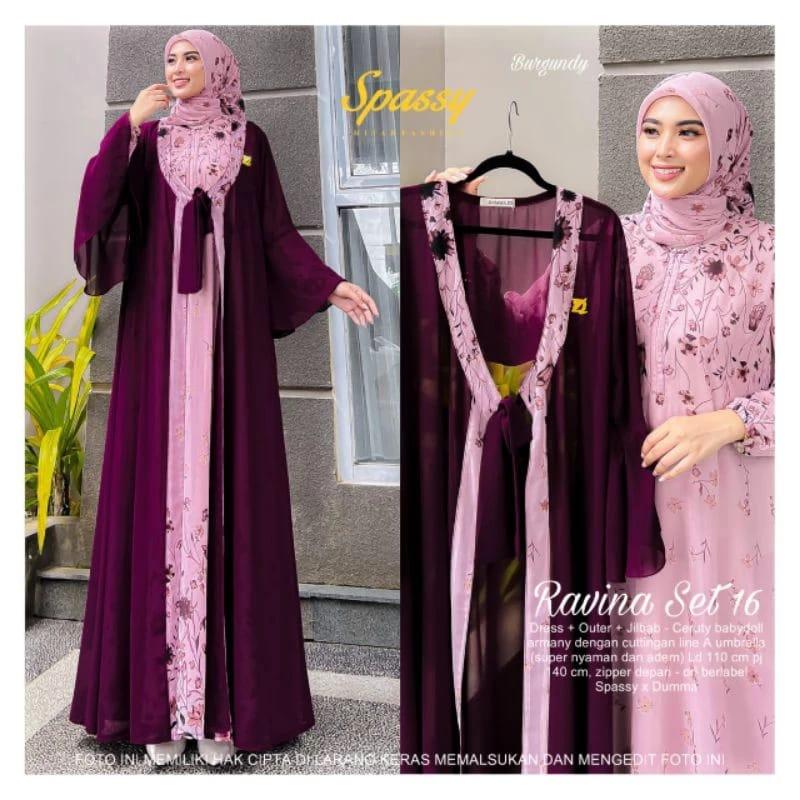Ravina set  / Ravina set 2/ Ravina set 4 / Ravina 11 / Ravina set 12 / Ravina set 13 / Ravina set 15 / Ravina set 16 / gamis set hijab 6
