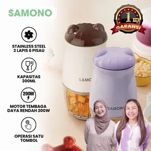 (EKSKLUSIF INDYTIARAS) Samono Food Processor Penghalus Daging dan Sayuran 300 ml [SW-MC200}