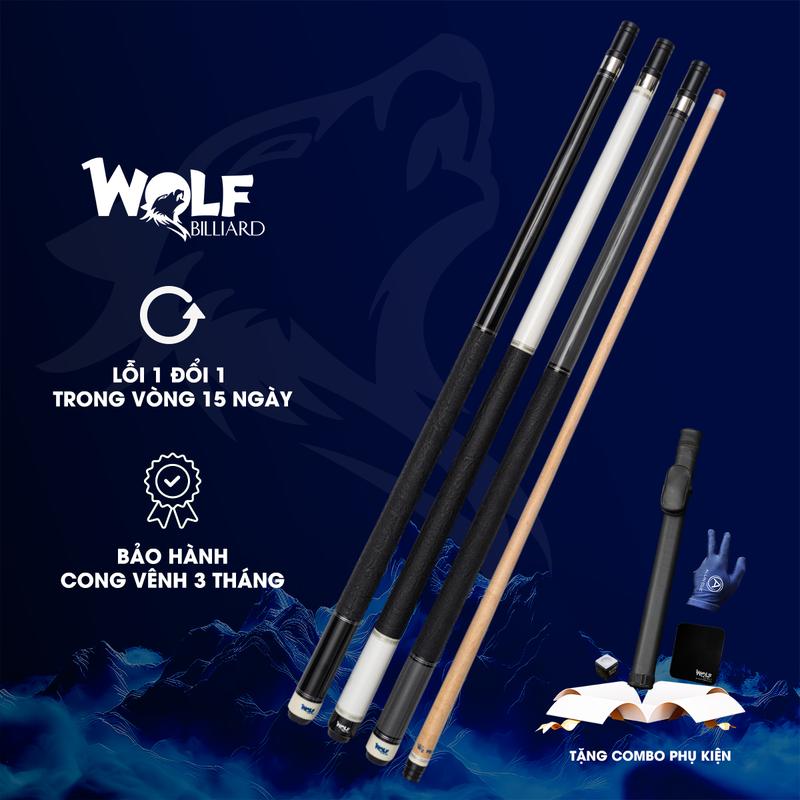 Cơ Bida  Wolf WB  Ngọn Công Nghệ W2 PRO Phân Phối Chính Hãng XBilliard  Tặng Kèm Bao Da Găng Tay Lơ Khăn Lau Cơ  