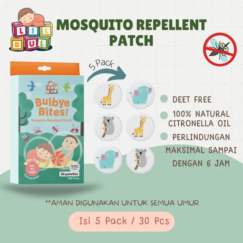 LILBUL BABY MOSQUITO REPELLENT PATCH - STIKER ANTI NYAMUK ISI 30 PATCH 0