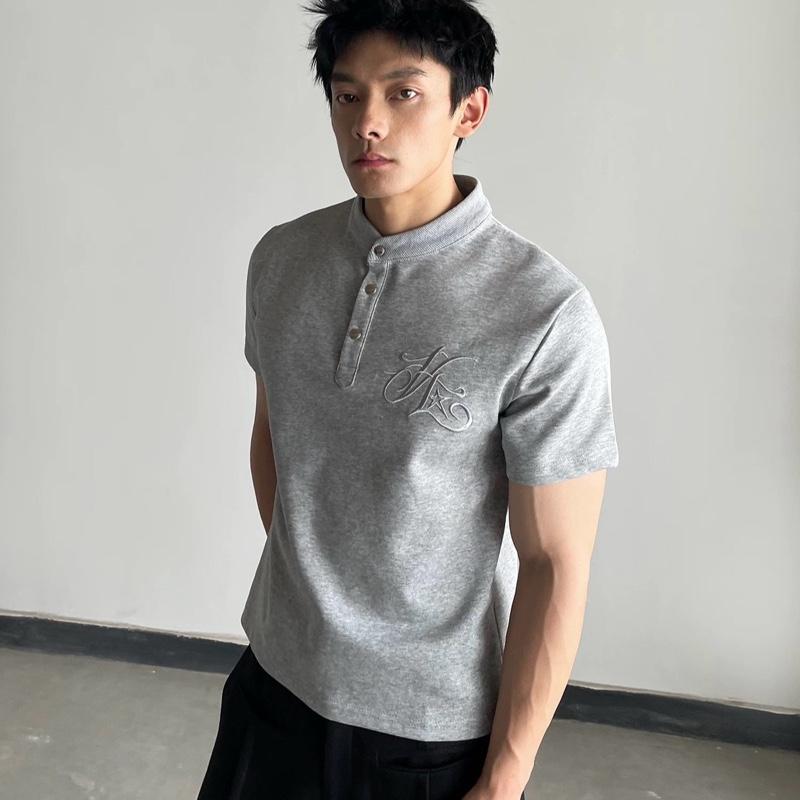 Áo Thun Polo/Sweater Ngắn Tay/Dài Tay Form Boxy Thêu Chữ Unisex Nam Nữ Trendy 2025