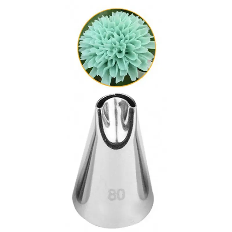 Piping Nozzles For Cakes Fondant Decorating Pastry Icing Tips Baking Tools Create Chrysanthemum Pine Nuts Petals #80 1