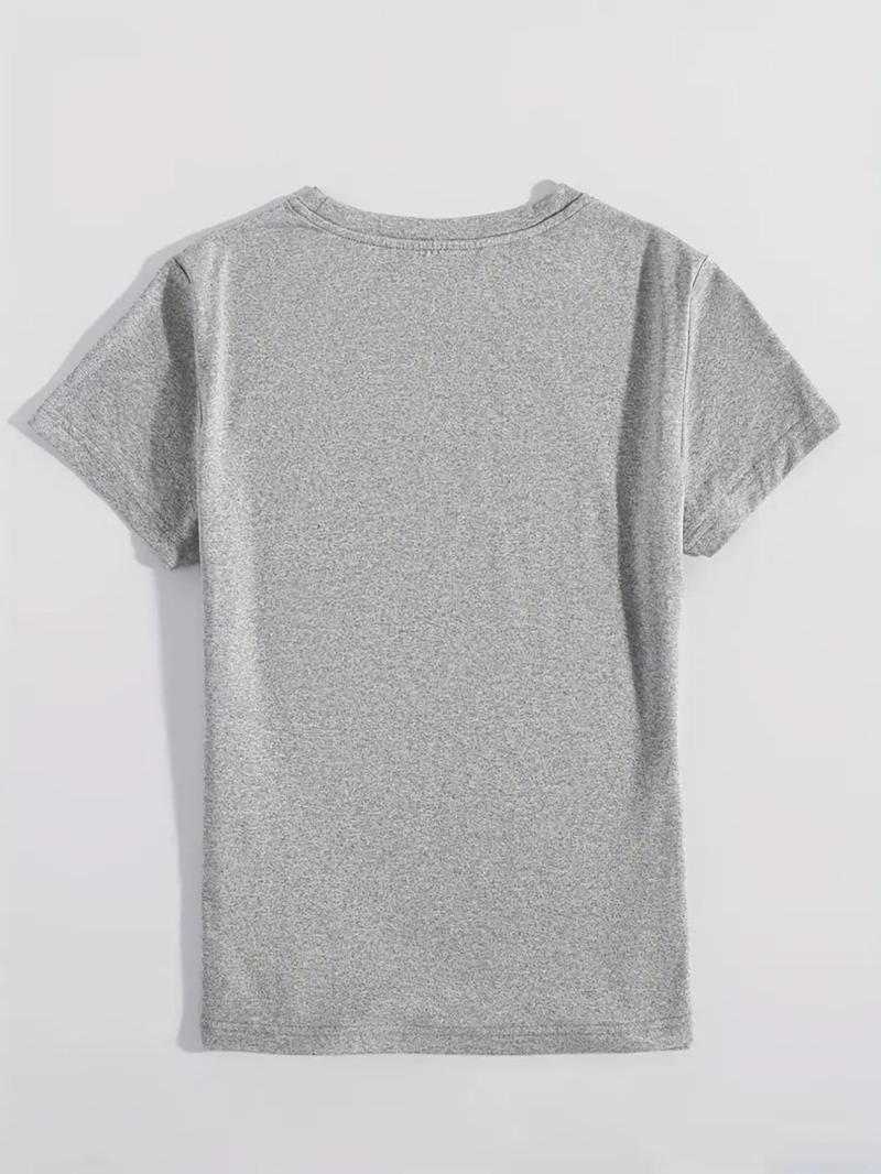 Product Introduction of Women's Lip Print Round Neck Tee, Fashion Casual Crew Neck T-Shirt for Daily Holiday Vacation Outdoor Wear, Ladies Clothes for Summer, Top 6