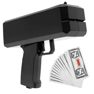 Handheld Shoot Money Gun Toys with 200 Props Fun Cash Raining Celebration Spray Tool Money Blower Machine Wedding Birthday Party